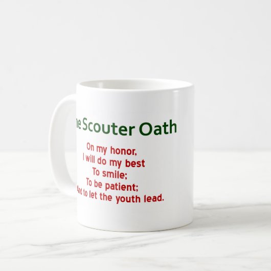 Scouter Oath Coffee Mok (Spoof op de Eath Scout) (Voorkant links)