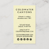 Scoutgids voor kampvuur buiten de deur voor hike-a visitekaartje (Achterkant)