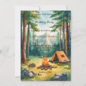 Scouting camping feest verjaardagsuitnodiging kaart (Voorkant)