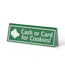 Scouting - Cash of Kaart voor Cookies Booth Sign