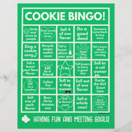 Scouting - Cookie Booth Bingo op briefhoofd
