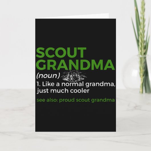 Scouting Funny Scout Grandma Definition Proud Scou Kaart (Voorkant)
