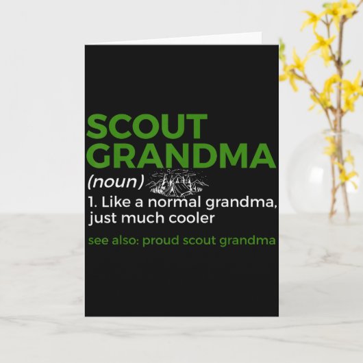 Scouting Funny Scout Grandma Definition Proud Scou Kaart (Gele Bloem)
