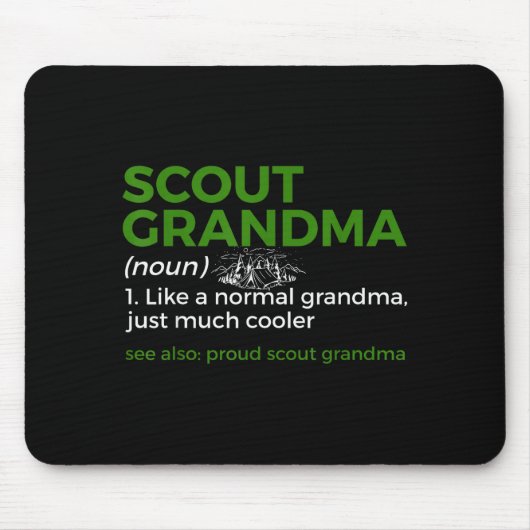Scouting Funny Scout Grandma Definition Proud Scou Muismat (Voorkant)