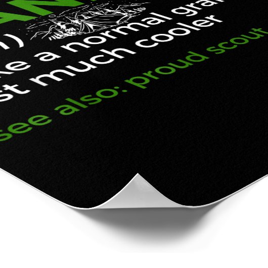 Scouting Funny Scout Grandma Definition Proud Scou Poster (Hoek)