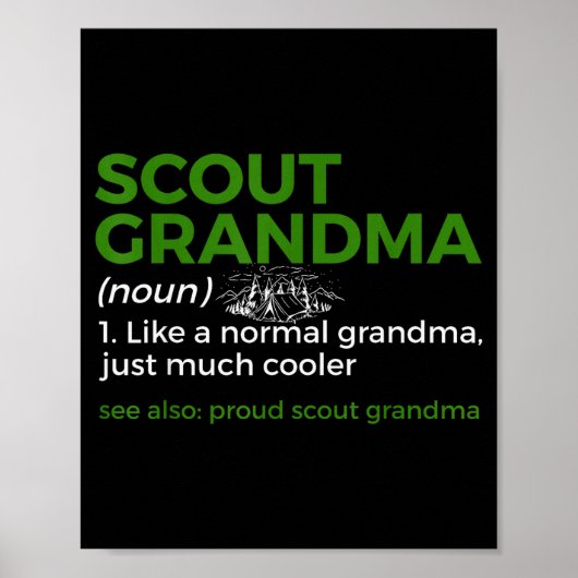 Scouting Funny Scout Grandma Definition Proud Scou Poster (Voorkant)