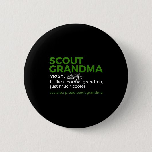 Scouting Funny Scout Grandma Definition Proud Scou Ronde Button 5,7 Cm (Voorkant)