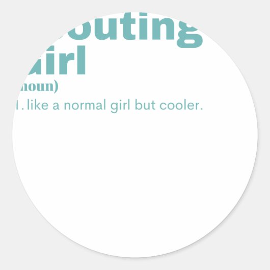 Scouting Girl - Scouting Ronde Sticker (Voorkant)