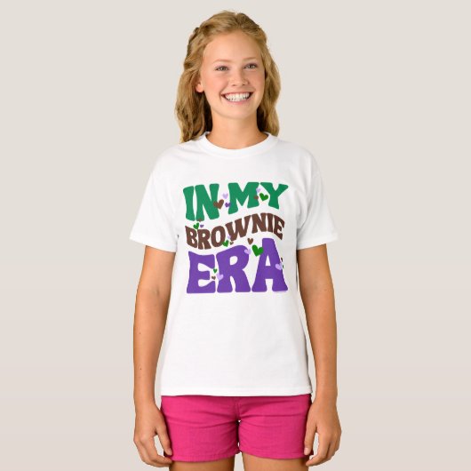 Scouting in mijn brownie tijdperk t-shirt (Voorkant volledig)