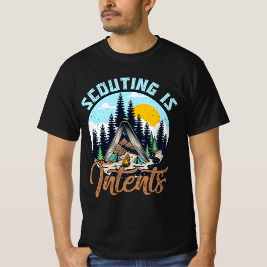 Scouting is bedoeld om de grappige Camping uit te  T-shirt (Voorkant)