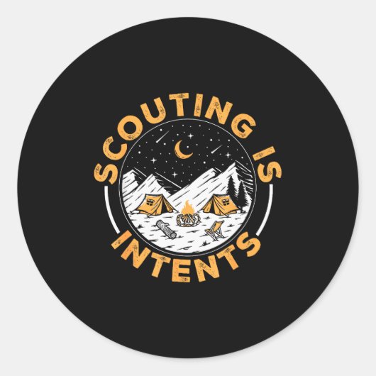 Scouting Is Intents Scout Funny Camng  Ronde Sticker (Voorkant)