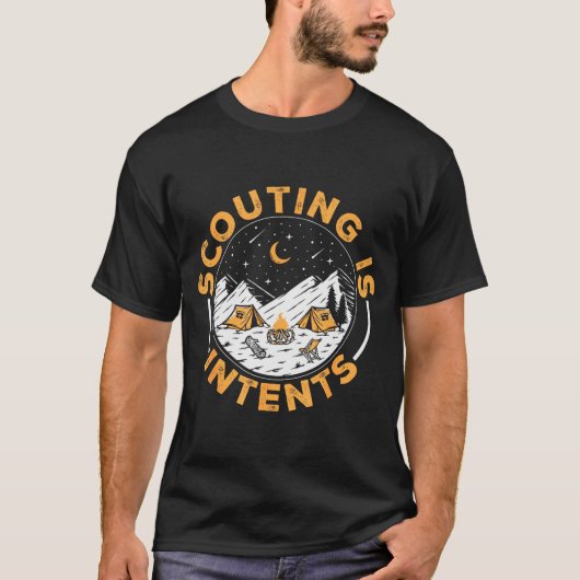 Scouting Is Intents Scout Funny Camng  T-shirt (Voorkant)