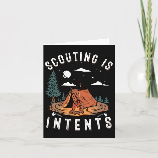 Scouting Is Intents Scout Funny Camping  Kaart (Voorkant)