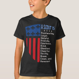 Scouting Law, US America Flag Scouting law Gift T-shirt