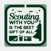 Scouting met jou is het beste cadeau metalen ornament (Voorkant)