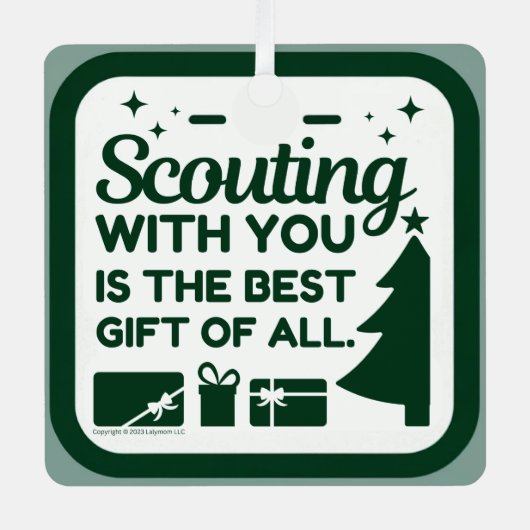 Scouting met jou is het beste cadeau metalen ornament (Voorkant)