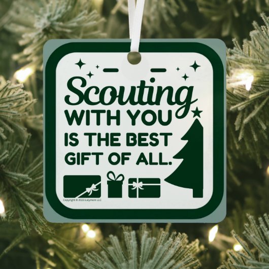 Scouting met jou is het beste cadeau metalen ornament (Insitu)