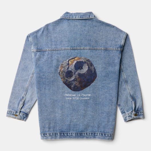 Scouting Mission to Asteroid 16 Psyche Denim Jacket (Achterkant)