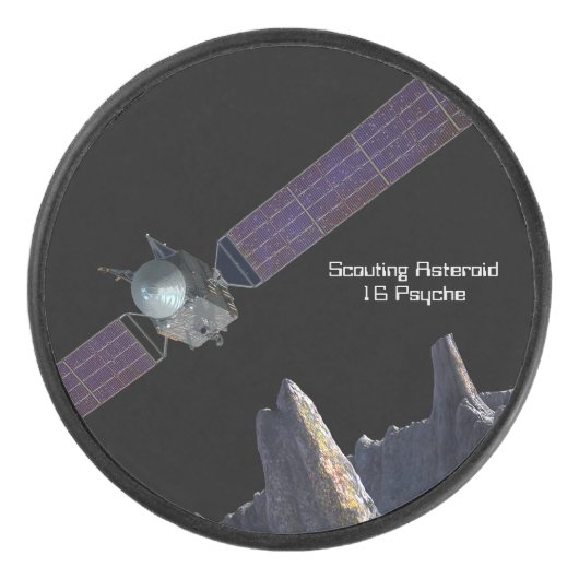 Scouting Mission to Asteroid 16 Psyche Hockey Puck (Voorkant)