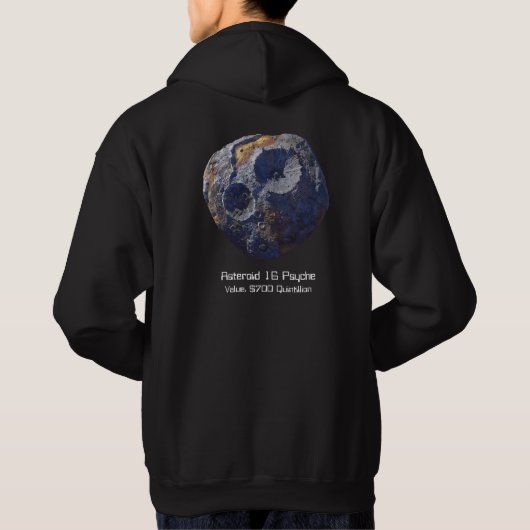 Scouting Mission to Asteroid 16 Psyche Hoodie (Achterkant)