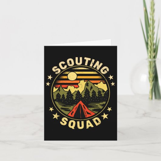 Scouting Squad  Scouts Camping Boy Hiking S Kaart (Voorkant)