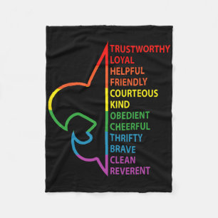 Scouting Wet Scouting Kamperen Regenboog Kleurrijk Fleece Deken