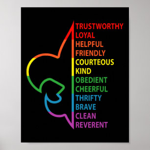 Scouting Wet Scouting Kamperen Regenboog Kleurrijk Poster