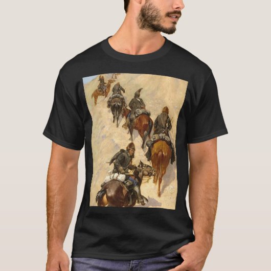 Scouts die de berg Frederic Remington beklimmen T-shirt (Voorkant)