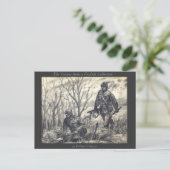 Scouts graven in briefkaart (Staand voorkant)