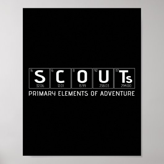 Scouts Primaire Elementen Van Avontuur Wetenschap Poster (Voorkant)