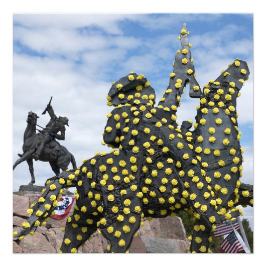 Scoutsbeeld Buffalo Bill eer 100 jaar Cody WY Foto Afdruk (Voorkant)