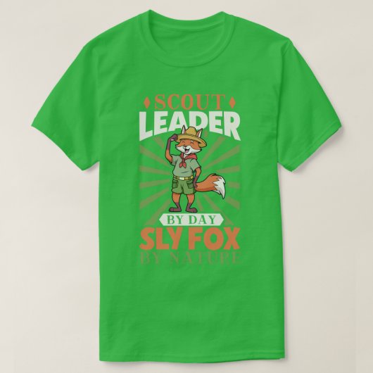 Scoutsleider per dag Sly fox van natuur Cub Master T-shirt (Design voorkant)