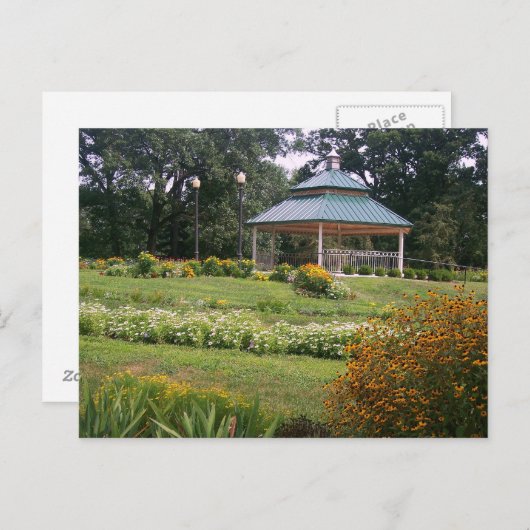 Scovill Gazebo, Decatur IL Briefkaart (Voorkant / Achterkant)