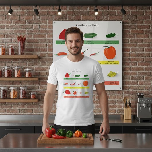 Scoville Heat Units Chili Pepper Chart T-shirt