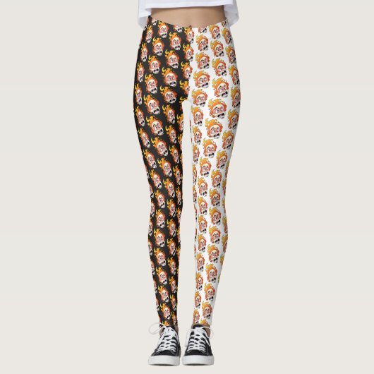 Scovillelicous Fire Head All-Over-Print Leggings (Voorkant)