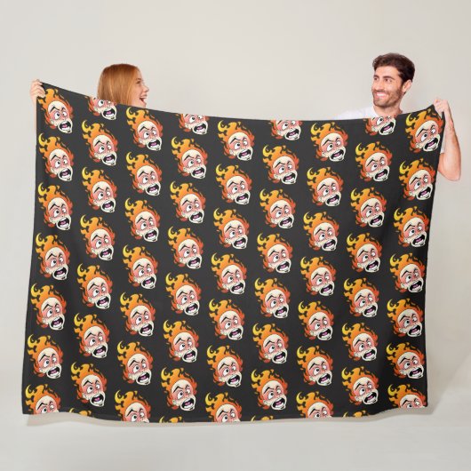 Scovillelicous Fire Head Fleece Deken, Alle maten Deken (In situ)