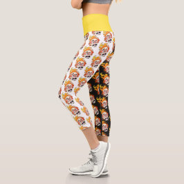 Scovillelicous Fire Head High Waisted Yoga Capris