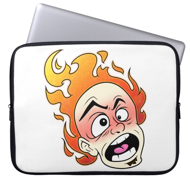 Scovillelicous Fire Head Neopreen laptophoes Laptop Sleeve (Voorkant)