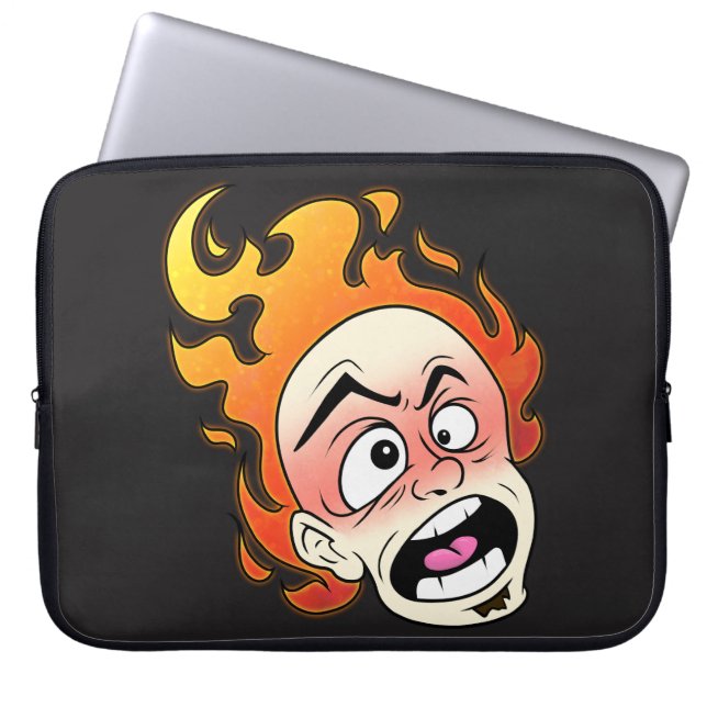 Scovillelicous Fire Head Neopreen laptophoes Laptop Sleeve (Voorkant)