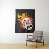 Scovillelicous Fire Head wandtapijt Wandkleed (In situ)