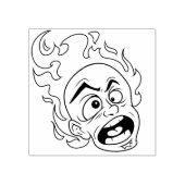 Scovillelicous Fire Head Wood Art Stamp Rubberstempel (Afrduk)