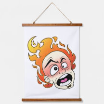 Scovillelicous Fire Head Wood Topped Wandtapijt