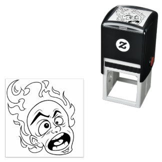 Scovillelicous Fire Head Zelf Inking Rubber Stamp Zelfinktende Stempel
