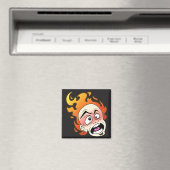 Scovillelicous Vuurkop Vierkante Magneet (Insitu (Vaatwasser))