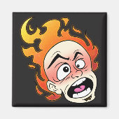 Scovillelicous Vuurkop Vierkante Magneet (Voorkant)