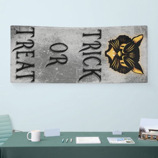 Scowling Black Cat Trick or treat Spandoek (Beurs)