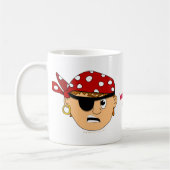 Scowling Boy Cute Pirate Stuff  Koffiemok (Links)