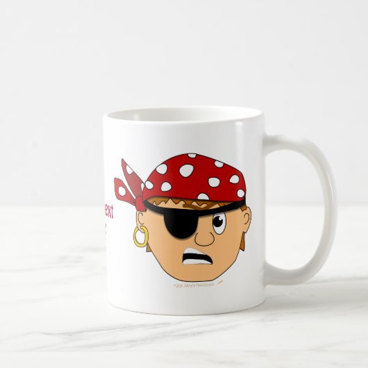 Scowling Boy Cute Pirate Stuff  Koffiemok (Rechts)