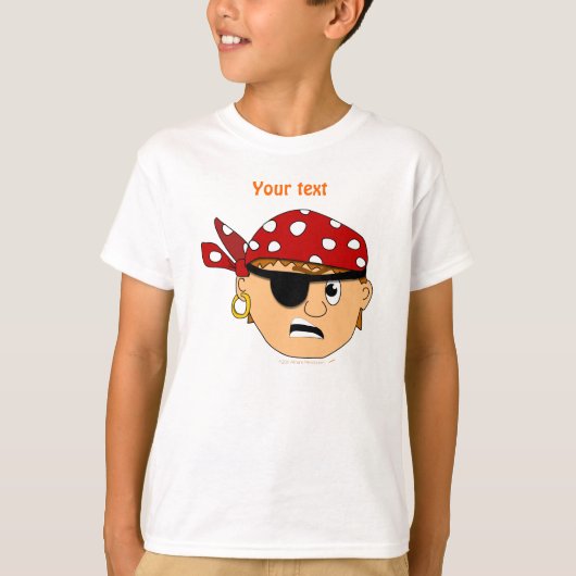 Scowling Boy Cute Pirate Stuff T-shirt (Voorkant)