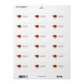 Scowling Boy Schattige Pirate Spullen  Etiket (Full Sheet)